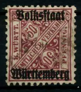 WÜRTTEMBERG DIENST STAAT Nr 269Xa gestempelt gepr. 70EDB2
