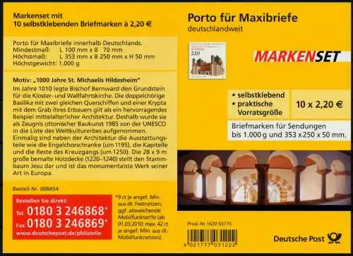 BRD MARKENHEFTCHEN Nr MH 82a gestempelt 70F3C2