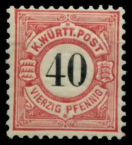 WÜRTTEMBERG AUSGABE VON 1875 1900 Nr 62 postfrisch 7111F2