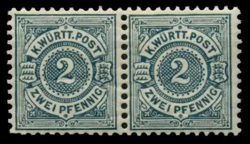 WÜRTTEMBERG AUSGABE VON 1875 1900 Nr 60 postfrisch WAAG 71127E