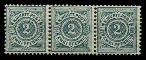 WÜRTTEMBERG AUSGABE VON 1875 1900 Nr 60 postfrisch 3ER 711286