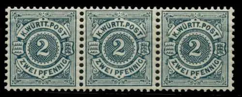 WÜRTTEMBERG AUSGABE VON 1875 1900 Nr 60 postfrisch 3ER 7112A2