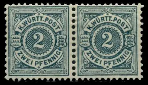 WÜRTTEMBERG AUSGABE VON 1875 1900 Nr 60 postfrisch WAAG 7112A6