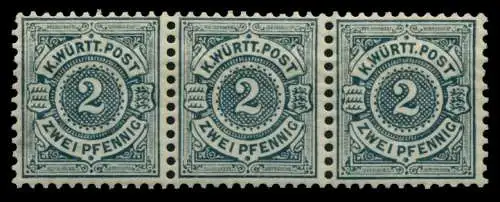 WÜRTTEMBERG AUSGABE VON 1875 1900 Nr 60 postfrisch 3ER 7112AA