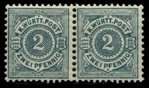 WÜRTTEMBERG AUSGABE VON 1875 1900 Nr 60 postfrisch WAAG 7112B2