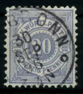 WÜRTTEMBERG AUSGABE VON 1875 1900 Nr 47a gestempelt gepr 713612