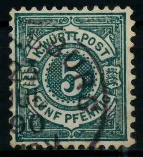 WÜRTTEMBERG AUSGABE VON 1875 1900 Nr 56b gestempelt gepr 7138BA