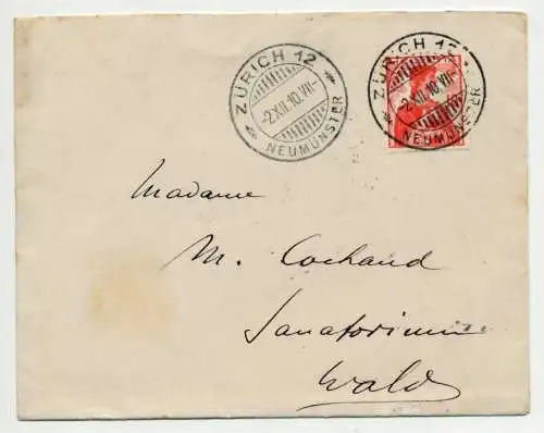 SCHWEIZ 1909 Nr 114 BRIEF EF 6B6B82