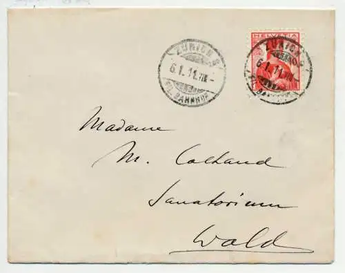 SCHWEIZ 1909 Nr 114 BRIEF EF 6B6B8A