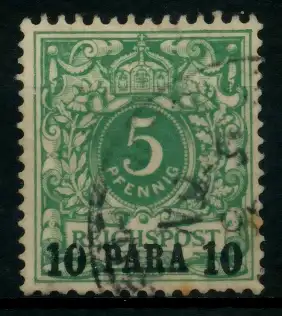 DEUTSCHE AUSLANDSPOSTÄMTER TÜRKEI Nr 6c gestempelt gepr. 713BBE