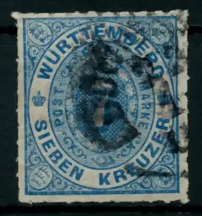 WÜRTTEMBERG AUSGABE VON 1869 74 Nr 39 gestempelt 713C5A