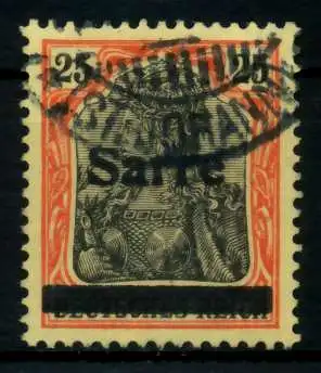 SAARGEBIET GERMANIA Nr 9aI PF L gestempelt gepr. 718D7A