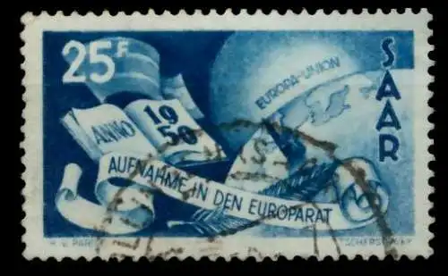 SAARLAND 1950 Nr 297 gestempelt 71E032