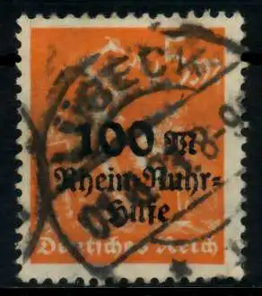 D-REICH INFLA Nr 258 gestempelt gepr. 7245EE