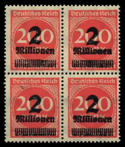 D-REICH INFLA Nr 309APa postfrisch VIERERBLOCK 724A96