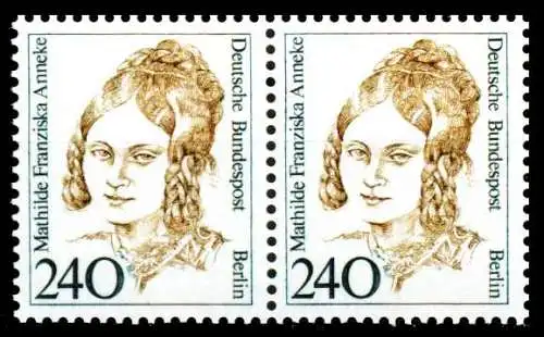 BERLIN DS FRAUEN Nr 827 postfrisch WAAGR PAAR S2756B2