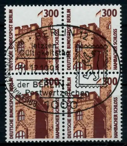 BERLIN DS SEHENSW Nr 799 zentrisch gestempelt VIERERBLOCK 72B1F6
