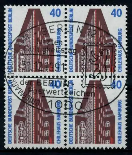 BERLIN DS SEHENSW Nr 816 zentrisch gestempelt VIERERBLOCK 72B1FE