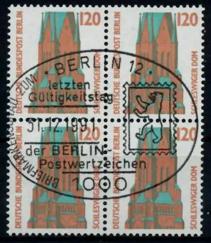 BERLIN DS SEHENSW Nr 815 zentrisch gestempelt VIERERBLOCK 72B202