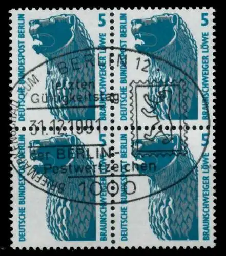 BERLIN DS SEHENSW Nr 863 zentrisch gestempelt VIERERBLOCK 72B236