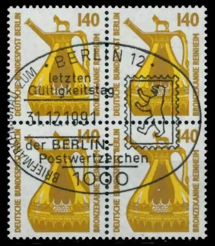 BERLIN DS SEHENSW Nr 832 zentrisch gestempelt VIERERBLOCK 72B26E
