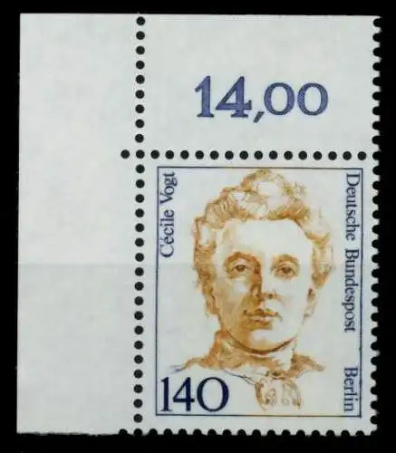 BERLIN DS FRAUEN Nr 848 postfrisch ECKE-OLI 72B452