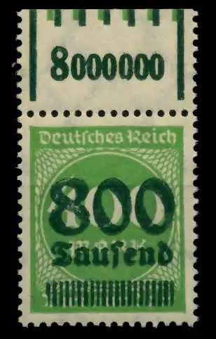 DEUTSCHES REICH 1923 INFLA Nr 306A W OR 0-6-0 1 72B596