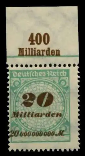 D-REICH INFLA Nr 329AP OR C postfrisch ORA 72B9B2