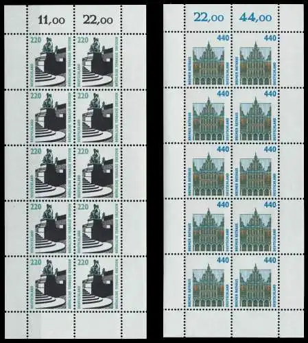 BRD BUND DS SEHENSWÜRDIGKEITEN Nr 1934KB-1938KB S27AA16