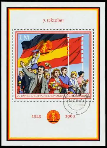 DDR BLOCK KLEINBOGEN Block 29 gestempelt 7384CA