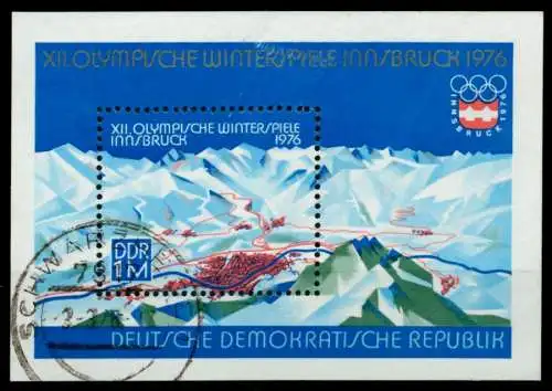 DDR BLOCK KLEINBOGEN Block 43 gestempelt 7385D2