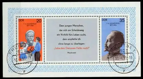 DDR BLOCK KLEINBOGEN Block 49 gestempelt 73869E