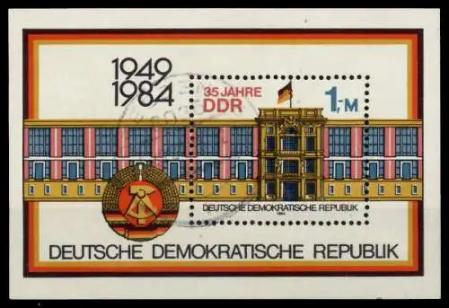 DDR BLOCK KLEINBOGEN Block 77 gestempelt 73A0F2
