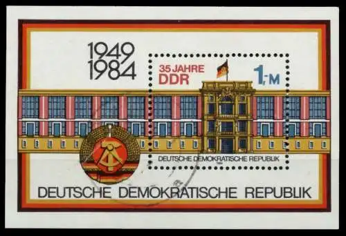 DDR BLOCK KLEINBOGEN Block 77 gestempelt 73A10A