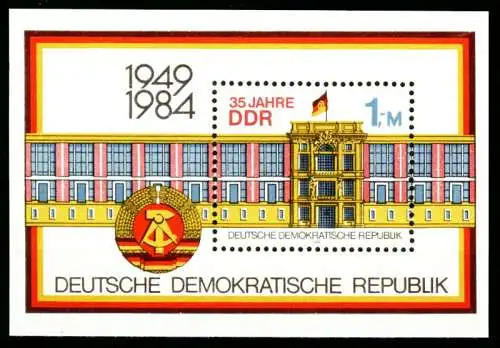 DDR BLOCK KLEINBOGEN Block 77 postfrisch S2914F6