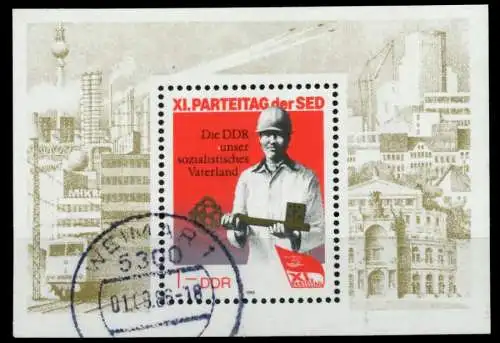 DDR BLOCK KLEINBOGEN Block 83 gestempelt 73A1E6