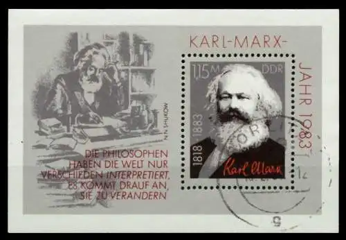 DDR BLOCK KLEINBOGEN Block 71 gestempelt 73A39A