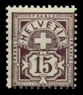 SCHWEIZ ZIFFERNMUSTER Nr 57Ya ungebraucht 73A636