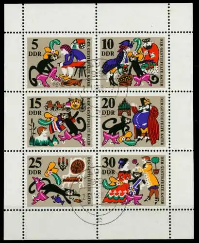 DDR BLOCK KLEINBOGEN Nr 1426-1431 gestempelt KLEINBG 73C93A