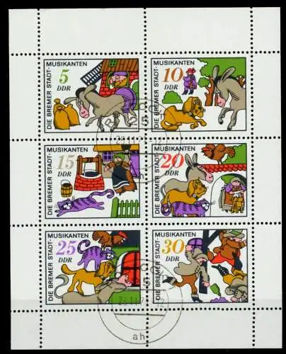 DDR BLOCK KLEINBOGEN Nr 1717-1722 gestempelt KLEINBG 73CA06