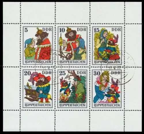 DDR BLOCK KLEINBOGEN Nr 2187-2192 gestempelt KLEINBG 73CAA2