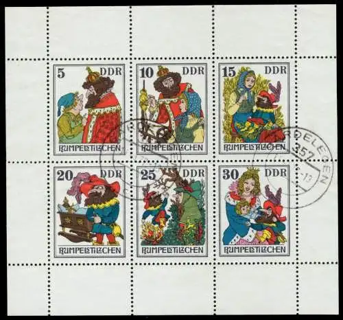 DDR BLOCK KLEINBOGEN Nr 2187-2192 gestempelt KLEINBG 73CAAA