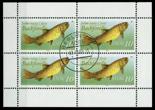 DDR BLOCK KLEINBOGEN Nr 3096Iv gestempelt KLEINBG 73CC3A