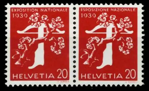 SCHWEIZ ZUSAMMENDRUCK Nr W21R postfrisch WAAGR PAAR 741876