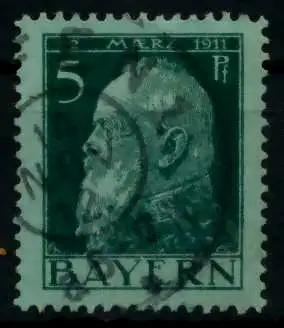 BAYERN LUITPOLD-AUSGABEN Nr 77II gestempelt 74675E