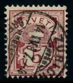 SCHWEIZ ZIFFERNMUSTER Nr 52Ya gestempelt 7468F6