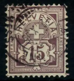 SCHWEIZ ZIFFERNMUSTER Nr 57Y gestempelt 746976