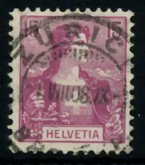SCHWEIZ 1907 Nr 100 zentrisch gestempelt 746A8E
