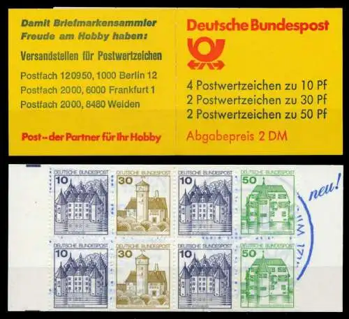 BRD MARKENHEFTCHEN Nr MH 22 IxaoZ postfrisch S2B6C8E