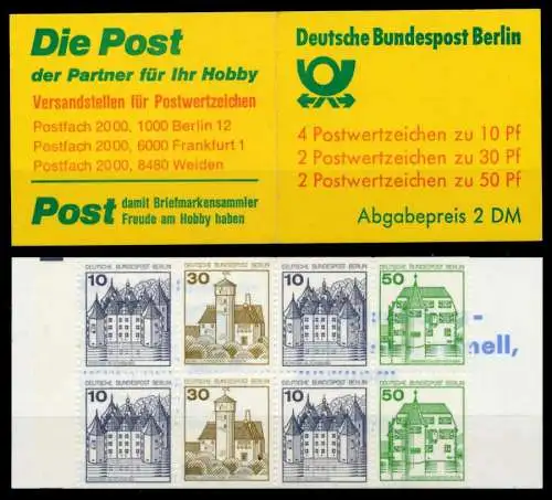 BERLIN MARKENHEFTCHEN Nr MH 11loZ postfrisch S2BA536